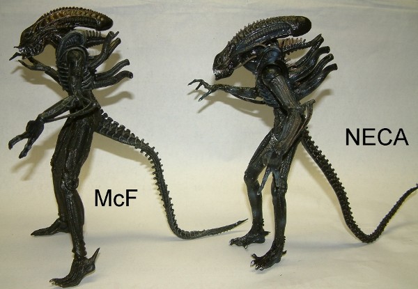 NECA Alien vs McFarlane Alien action figure comparison