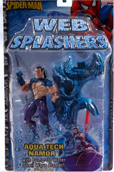 Blast 1998 Aqua Tech  Namor MOC Marvel ToyBiz Spider-Man Web Splasher  Hydro 