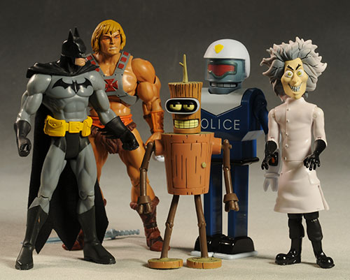 Futurama wave 9 URL and Wooden Bender action figures by Toynami