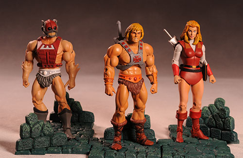 Masters of the Universe Classic display stands by Mattel