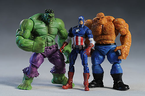 Marvel Universe Hulk, Captain America and the Thing action figures by Hasbro