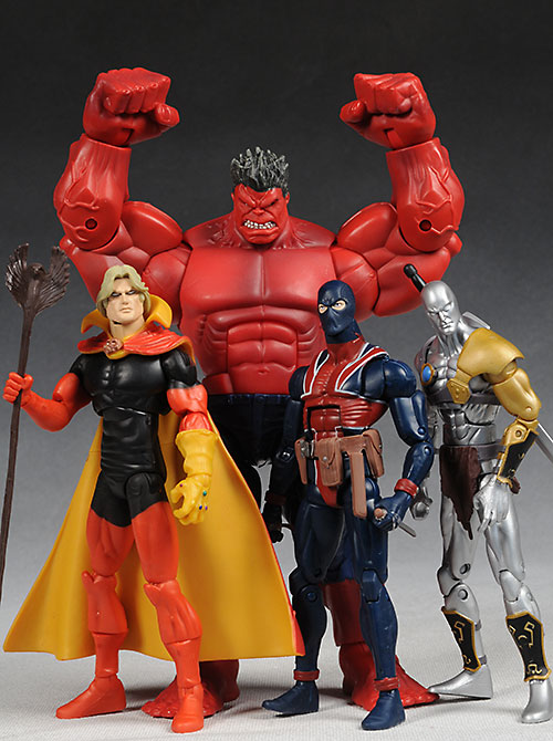 Marvel Legends Silver Surfer Action Figure 16cm – Con Ascia, Spada E Surfboard – Gamba Rossa Hulk Inclusa – Collezione Red Hulk