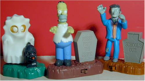 Mr Burns #4 2001 Simpsons Spooky Light Ups Burger King Toy