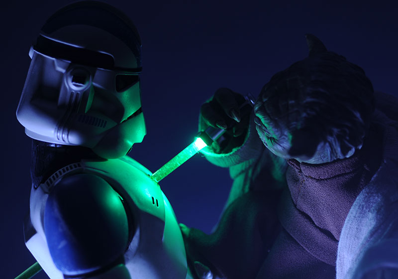 Yoda and Clone Trooper Premium Format statue by Sideshow Collectibles