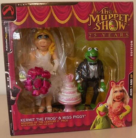 Palisades Muppets Wedding Kermit Miss Piggy action figures