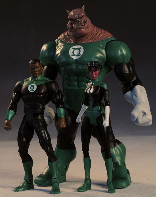John Stewart Green Lantern, Katma Tui Green Lantern, Deadman, Kilowog action figures by Hasbro