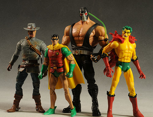 Jonah Hex, Creeper, Bane, Robin action figures by Mattel