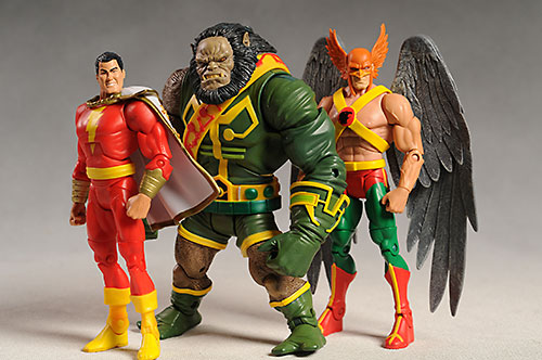 DCUC Hawkman, Captain Marvel, Kalibak action figures by Mattel