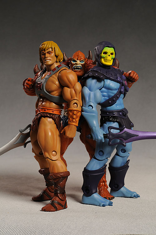 Masters of the Universe Classics He-man, Beast Man, Skeletor action figure by  Mattel