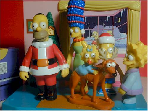 Simpsons World of Springfield Xmas Play set