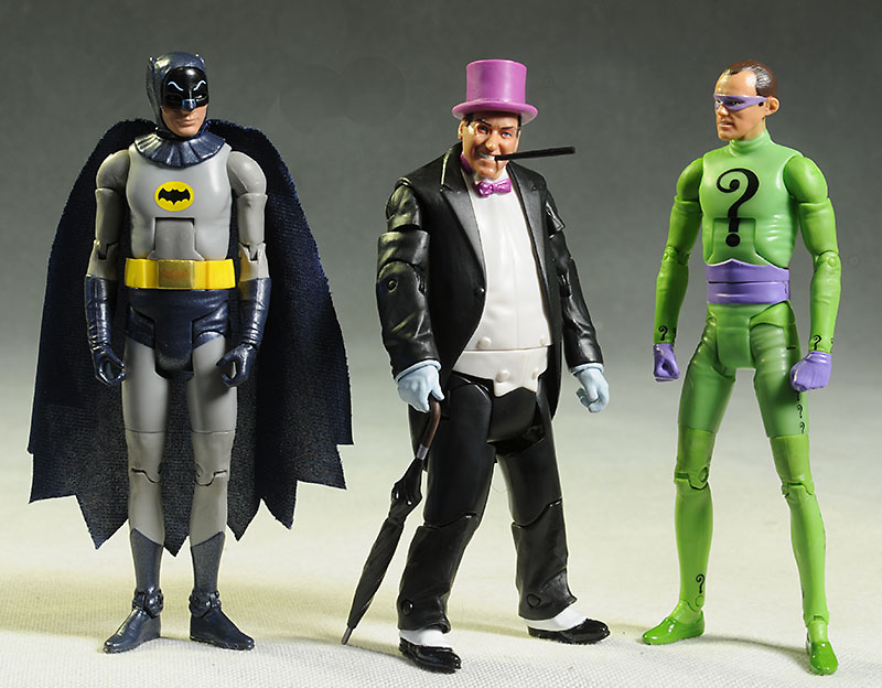 Batman, Penguin Riddler 1966 TV figures by Mattel