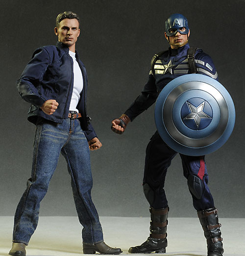Hot Toys Captain America/Steve Rogers two pack action figures