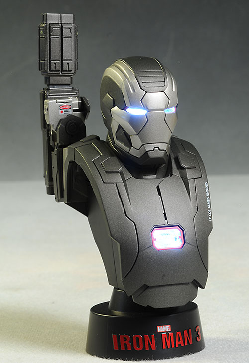 black $50 Hot Toys Iron Man 3 War Machine Mk 2 1/6 Scale Bust Figure 