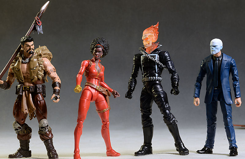 Misty, Kraven, Chameleon, Ghost Rider Marvel Legends figures by Hasbro