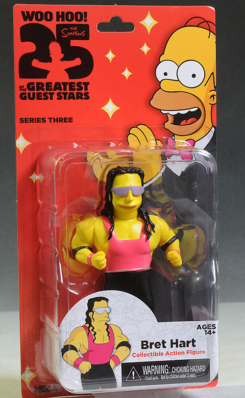 Celebrity Simpsons Stephen King, Brett Hart, Milhouse action figures by NECA