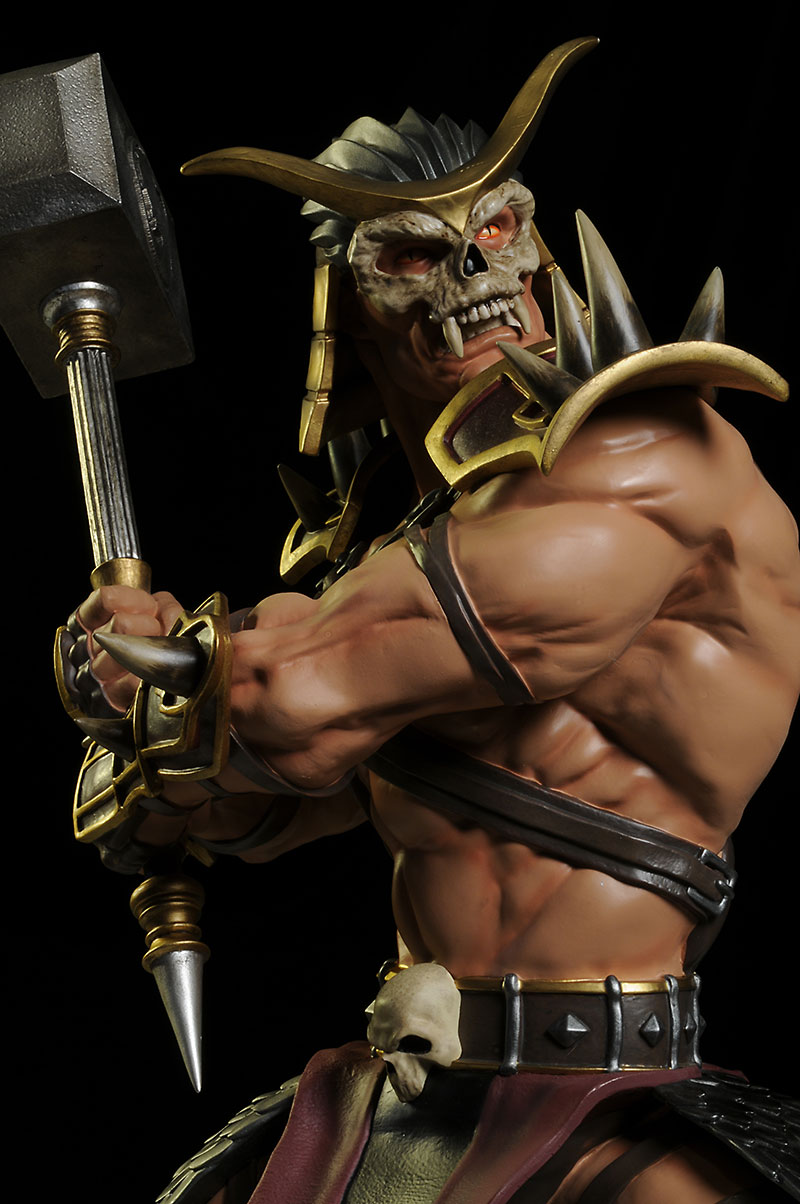 Review and photos of Mortal Kombat Shao Kahn statue by Pop Shock