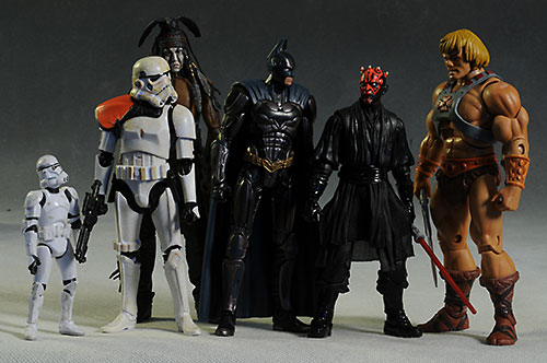 Darth Maul, Sandtrooper Star Wars Black series action figures by Hasbro