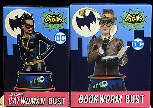 Catwoman, Bookworm 1966 Batman TV busts by Diamond Select Toys