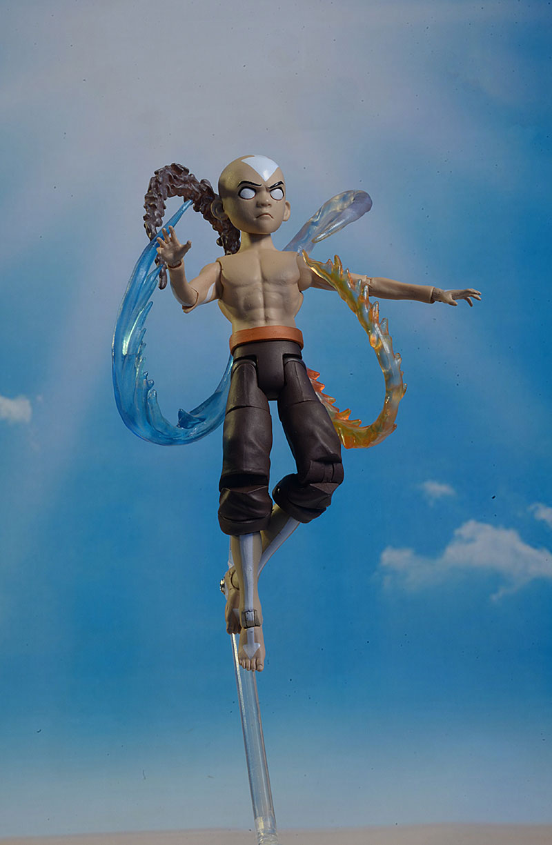 Aang, Azula, Sokka, Final Battle Aang Last Airbender action figures by Diamond Select Toys