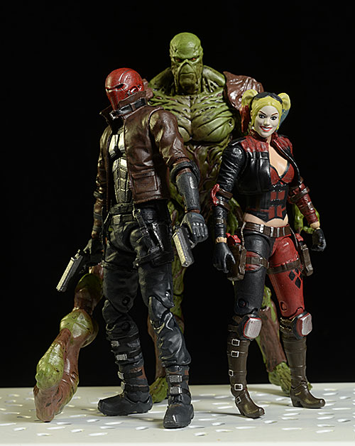 Swamp Thing, Harley Quinn, Red Hood Injustice 2 action figure by Hiya