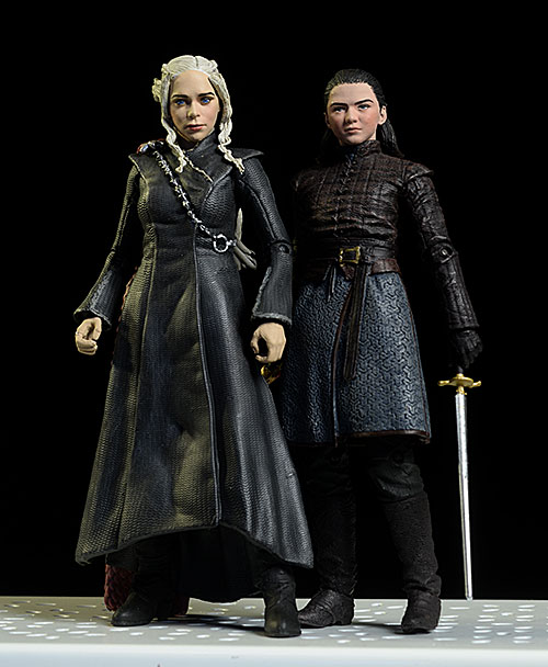 Arya and Daenerys Game of Thrones action figures by McFarlane