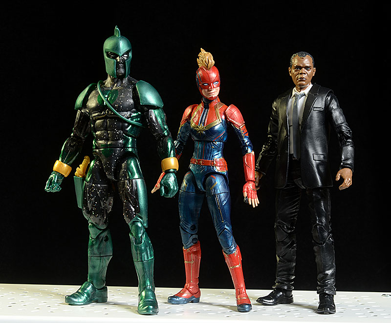 Captain Marvel, Genis-Vell, Nick Fury, Marvel Legends action figures by Hasbro