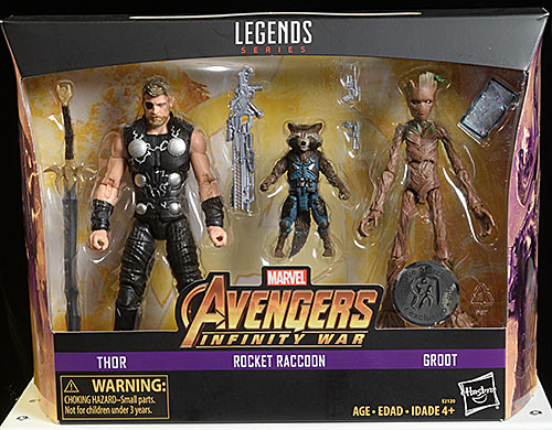 Thor, Rocket, Groot Infinity War Marvel Legends action figure by Hasbro