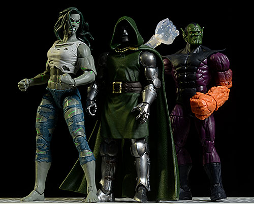 She-Hulk, Doctor Doom, Super Skrull Marvel Legends figure