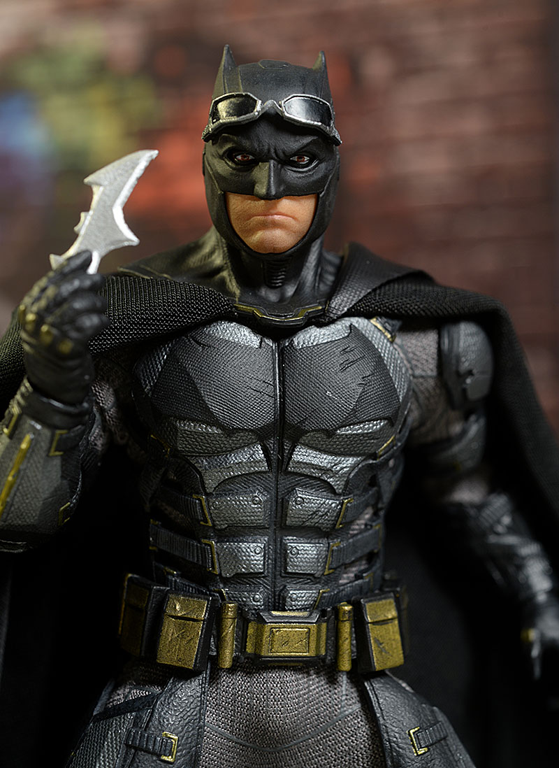 Black Faux Leather Cape for Mezco Tactical Suit Batman No Figure 