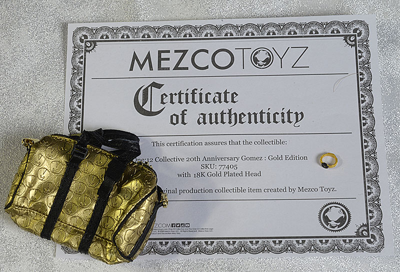 Gomez Gold 2020 Toy Fair Exclusive One:12 action figure by Mezco